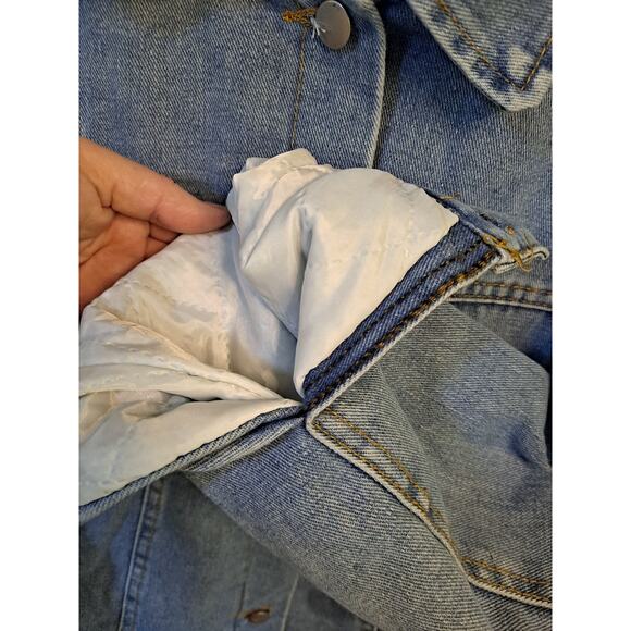 NWT Fleece Lined Denim Button Up Jacket Size Small - Picture 6 of 9